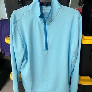 Adidas Light Blue Quarter-Zip Pullover